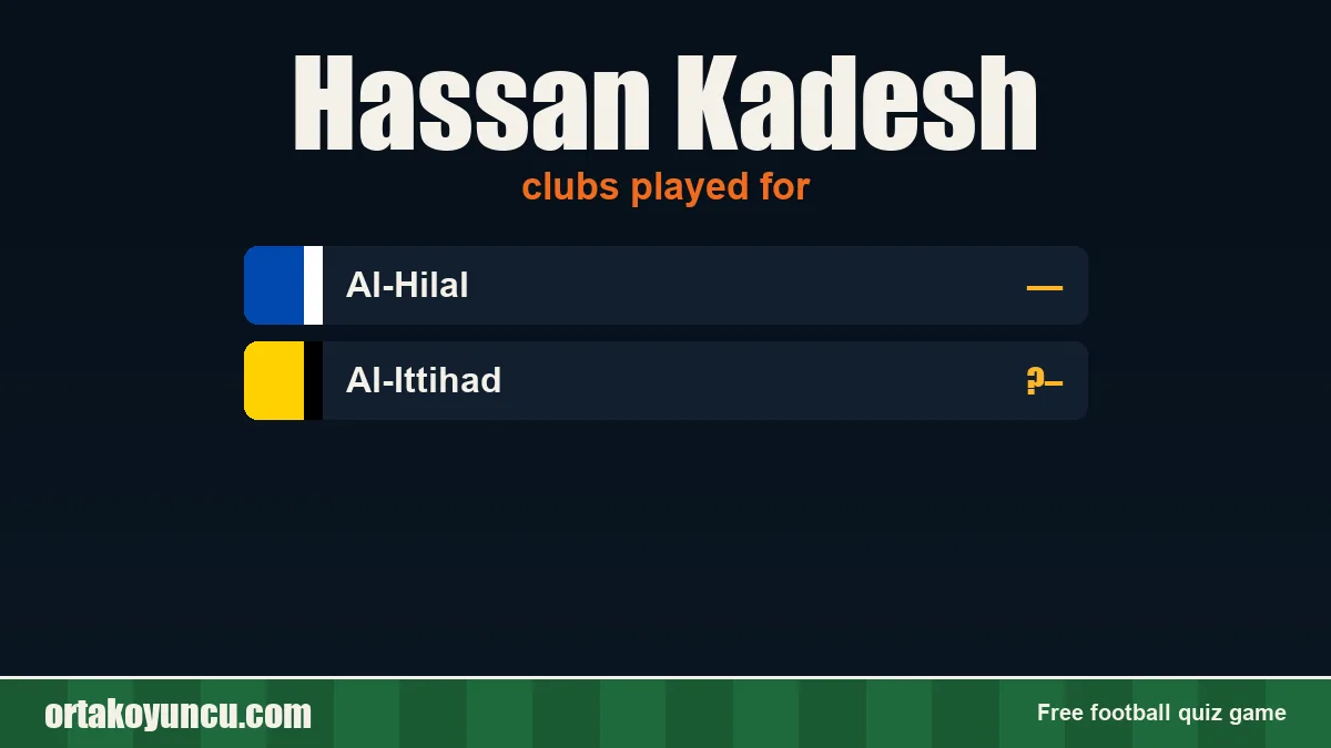 Hassan Kadesh: clubs and years