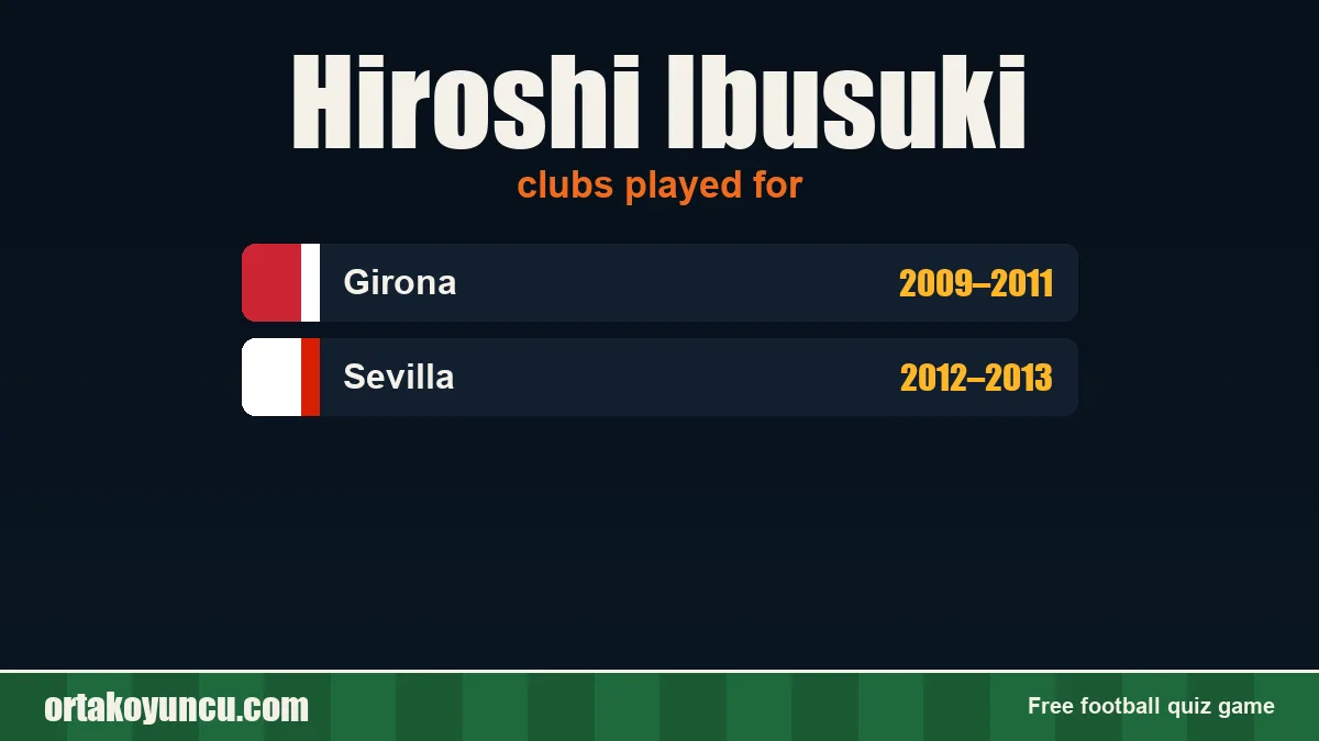 Hiroshi Ibusuki: clubs and years