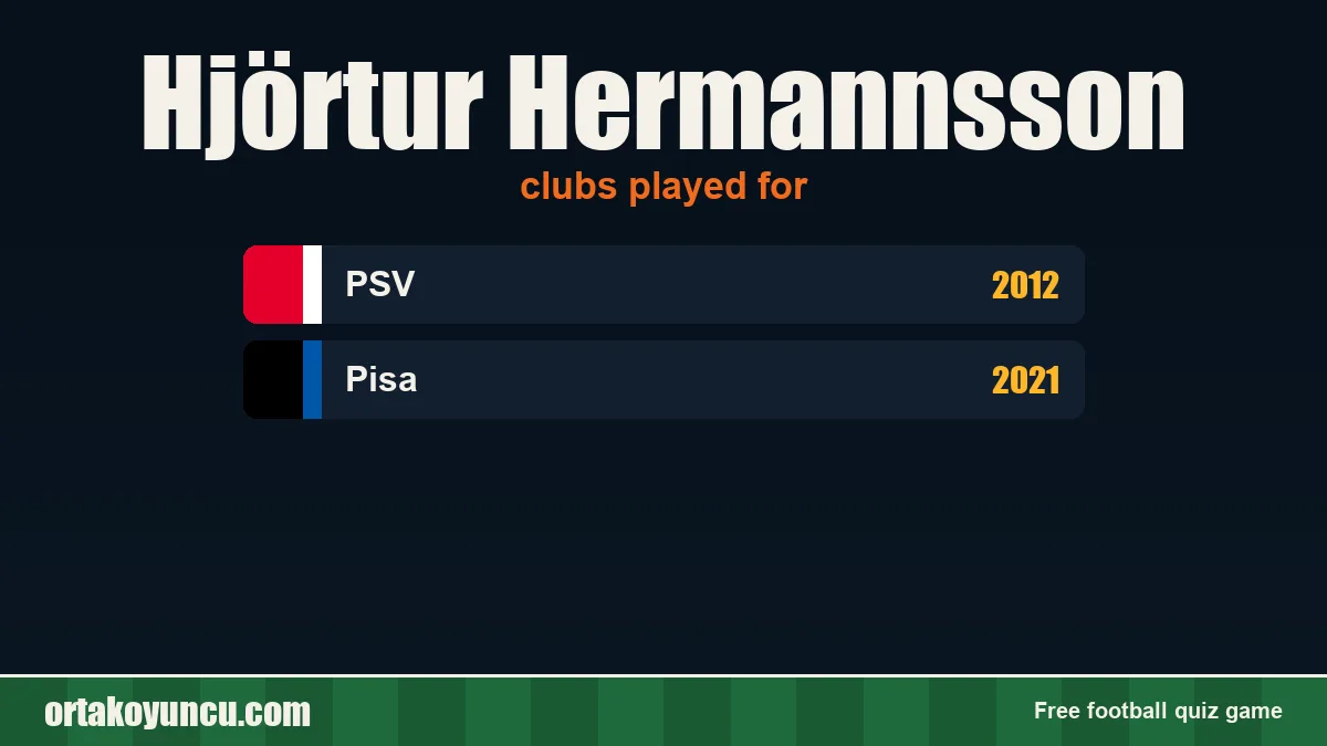 Hjörtur Hermannsson: clubs and years