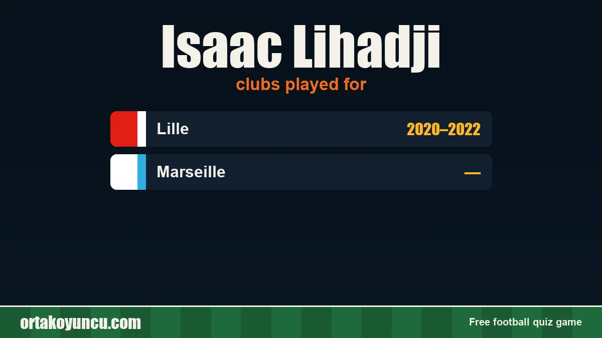 Isaac Lihadji: clubs and years