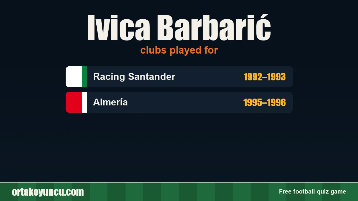 Ivica Barbarić: clubs and years