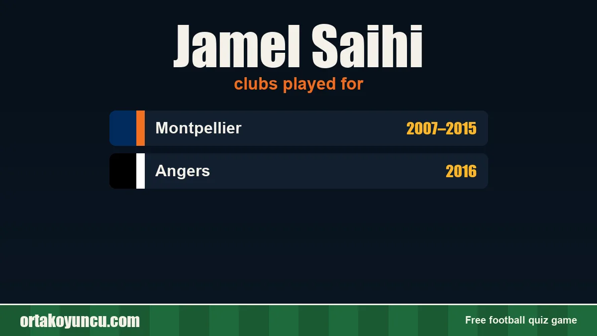 Jamel Saihi: clubs and years