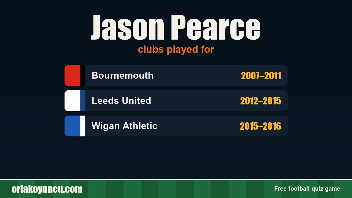 Jason Pearce: clubs and years