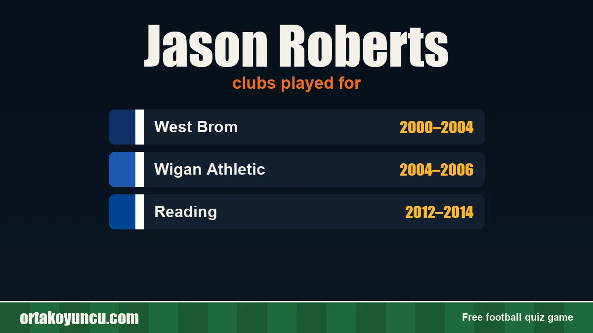 Jason Roberts: clubs and years