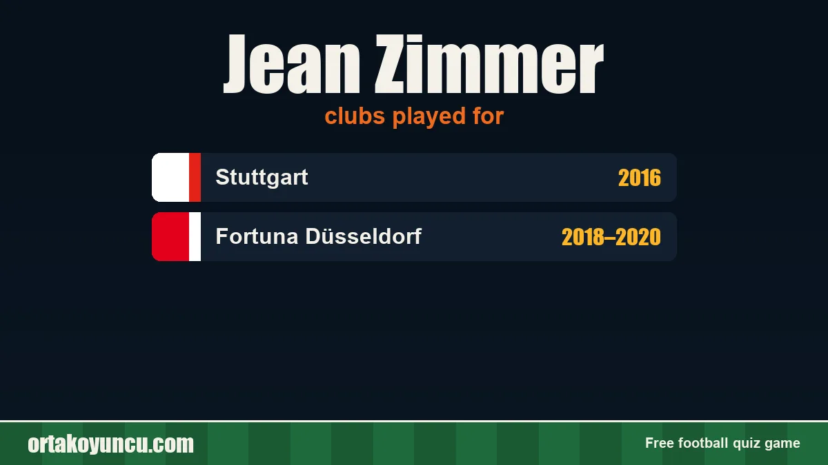 Jean Zimmer: clubs and years