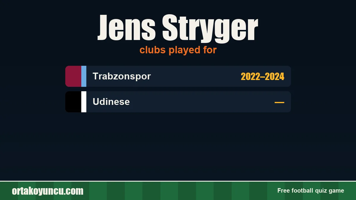 Jens Stryger: clubs and years
