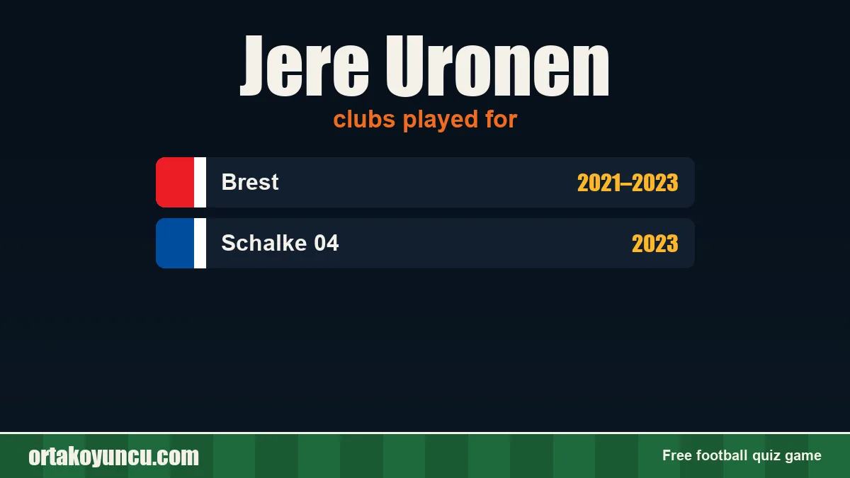 Jere Uronen: clubs and years