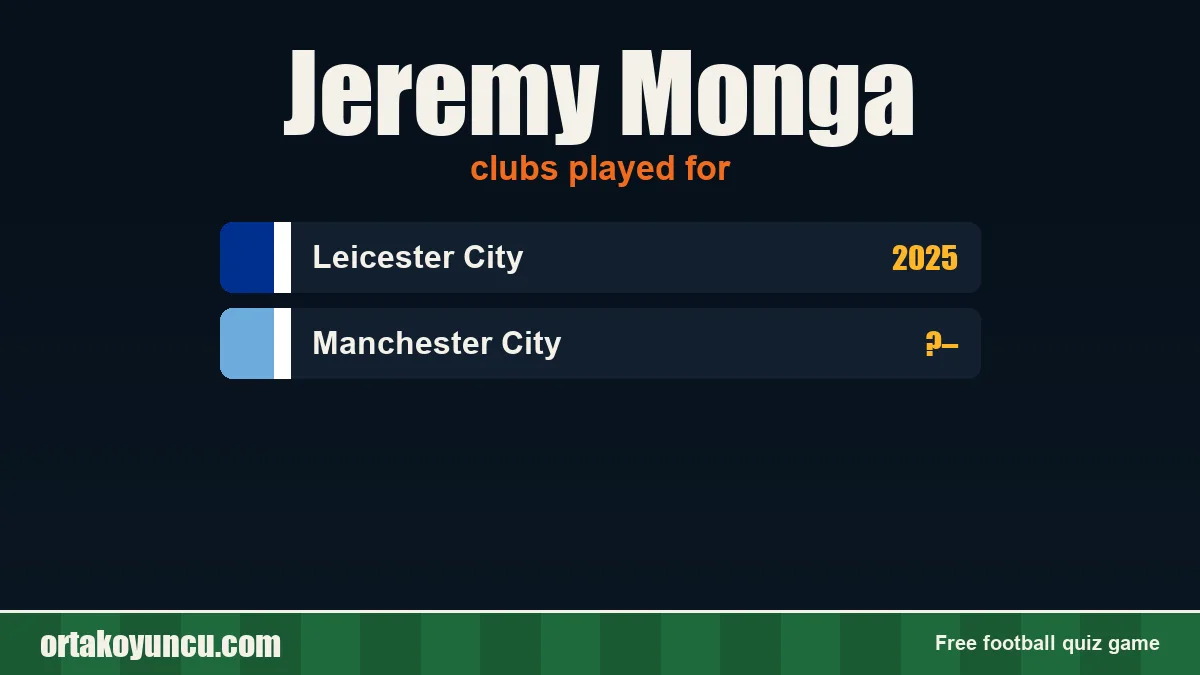 Jeremy Monga: clubs and years