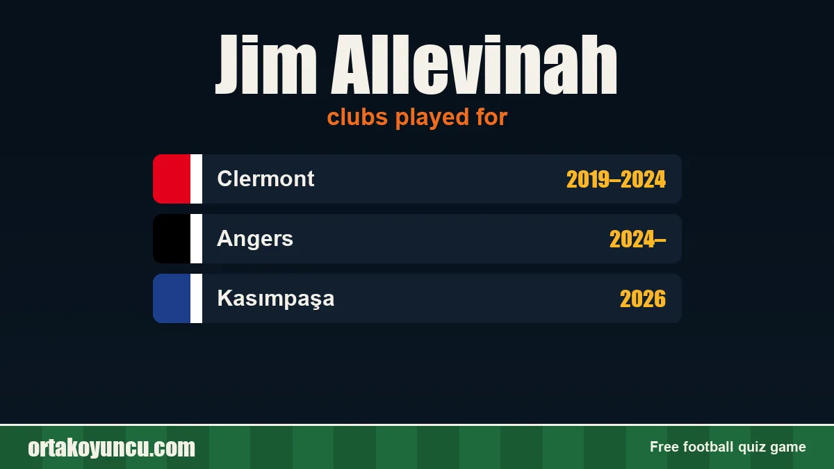 Jim Allevinah: clubs and years