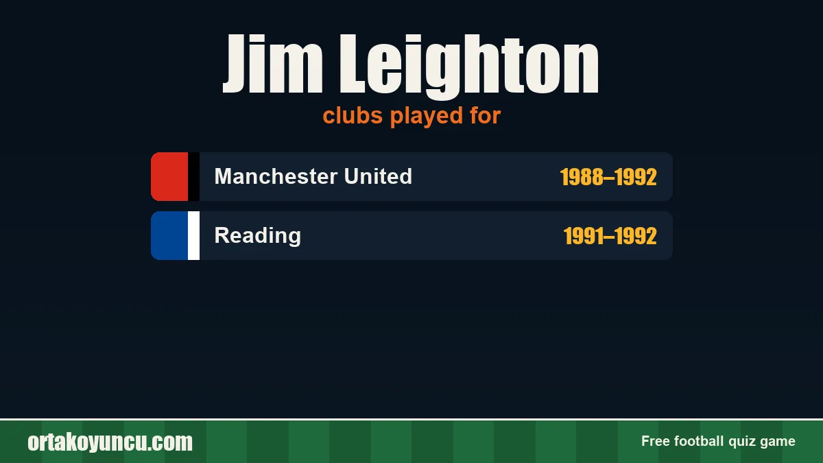 Jim Leighton: clubs and years