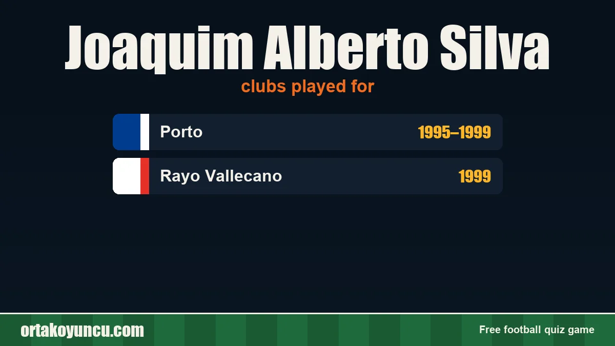 Joaquim Alberto Silva: clubs and years