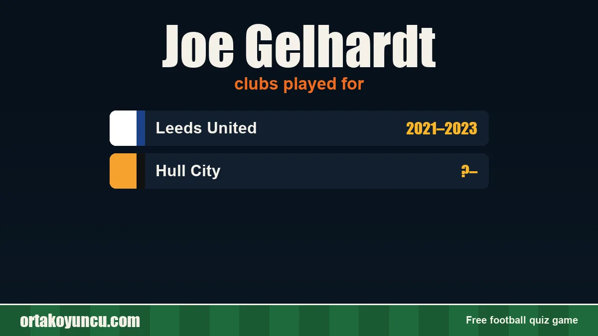 Joe Gelhardt: clubs and years