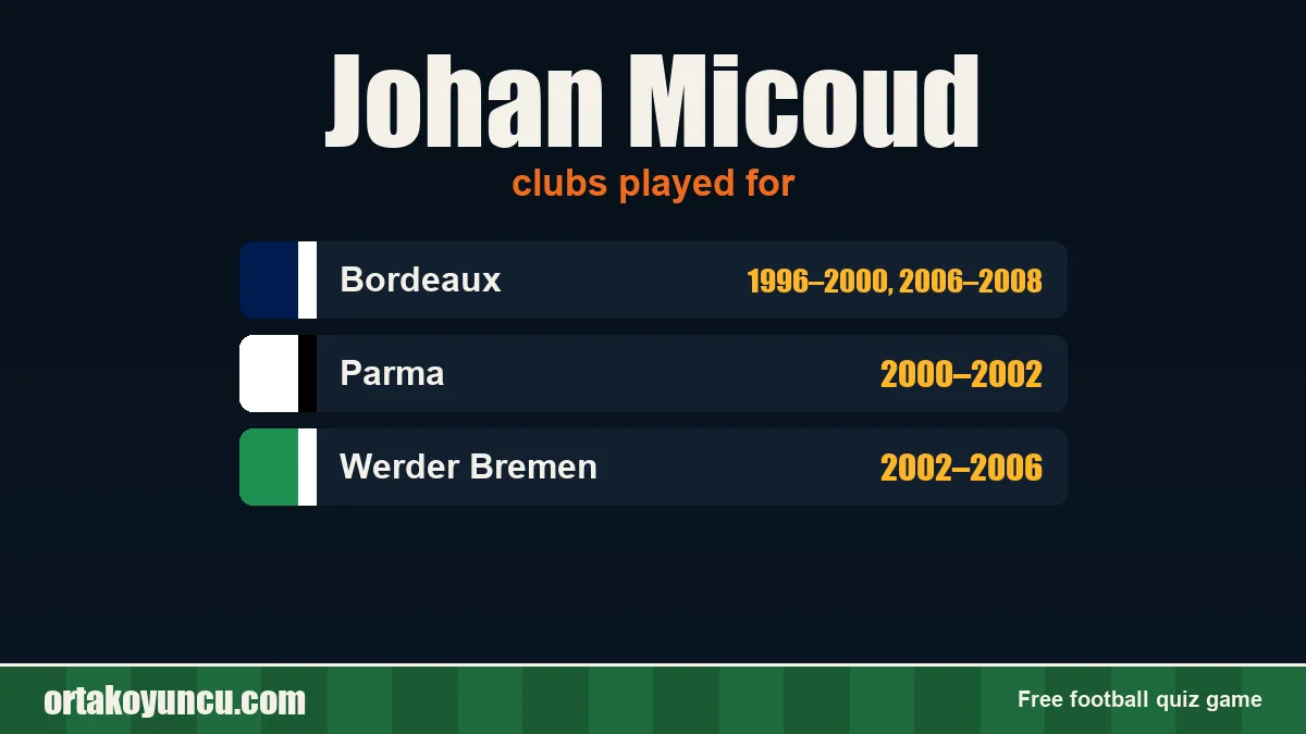 Johan Micoud: clubs and years