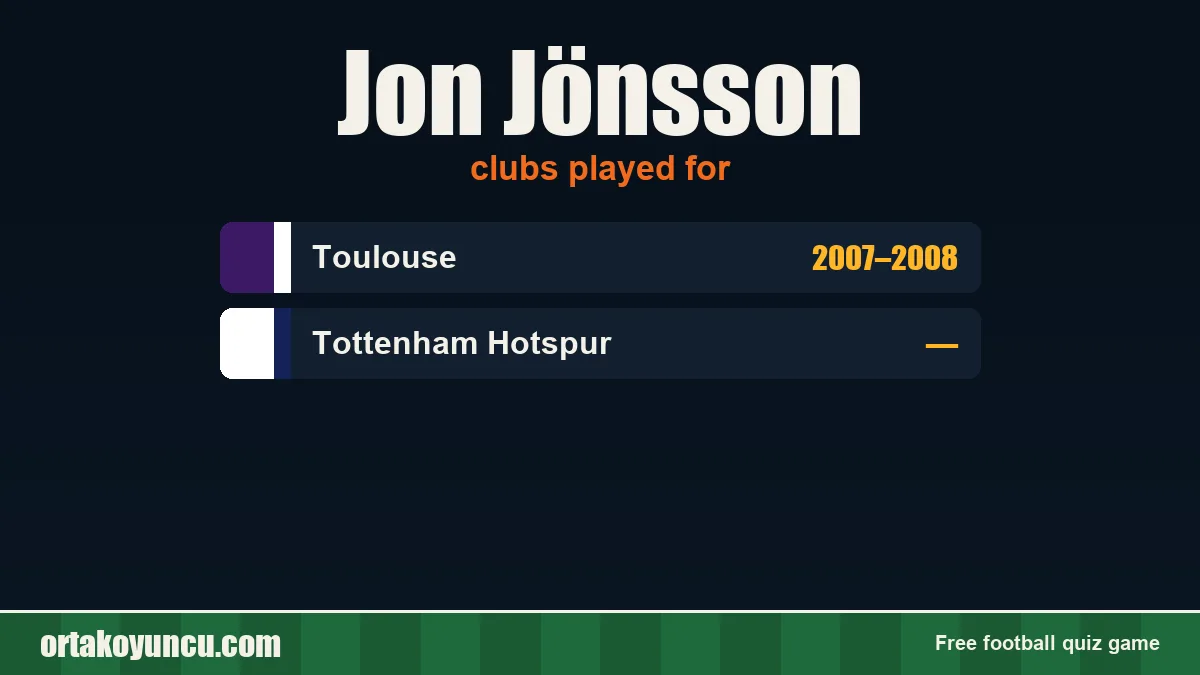Jon Jönsson: clubs and years