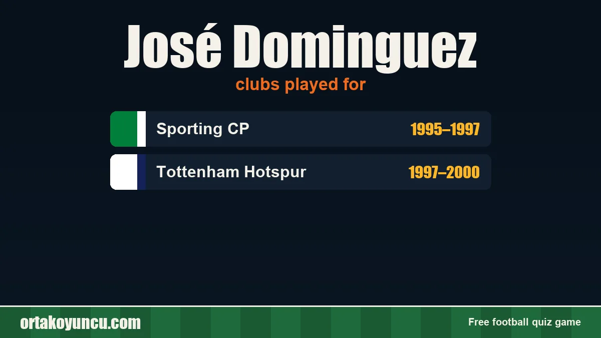 José Dominguez: clubs and years