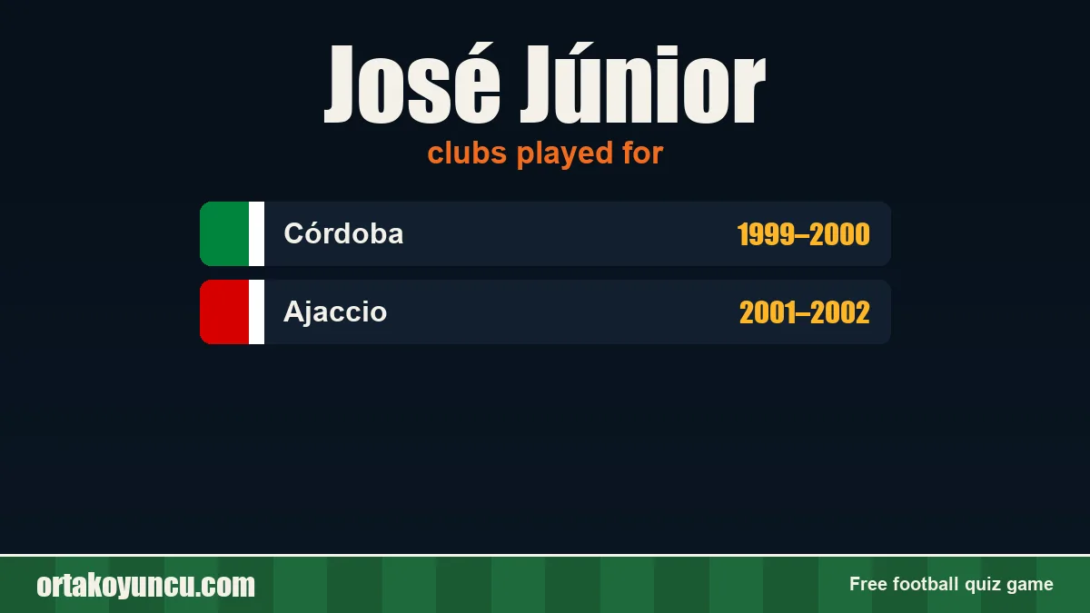 José Júnior: clubs and years