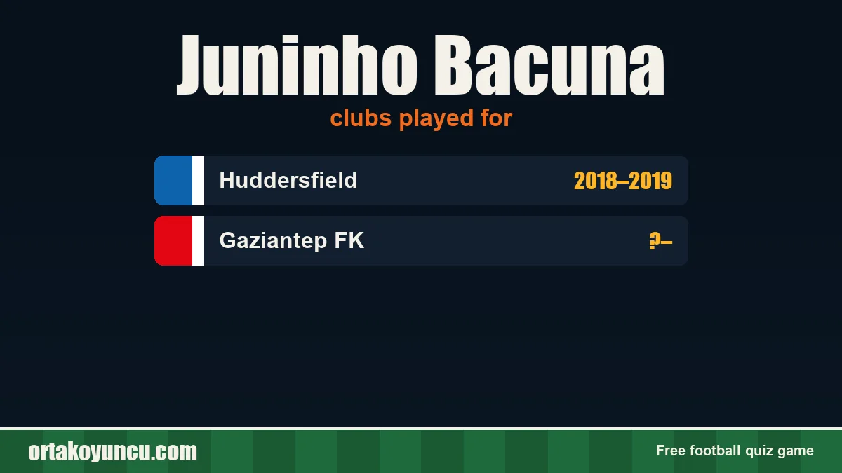Juninho Bacuna: clubs and years