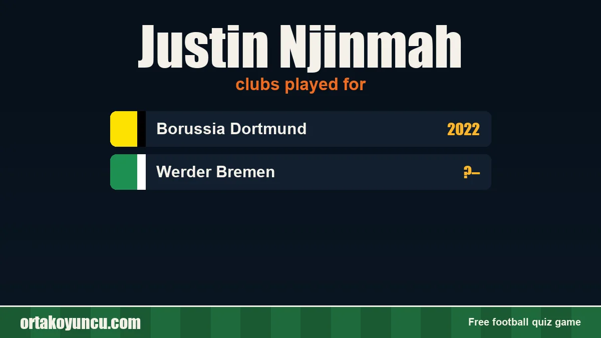 Justin Njinmah: clubs and years