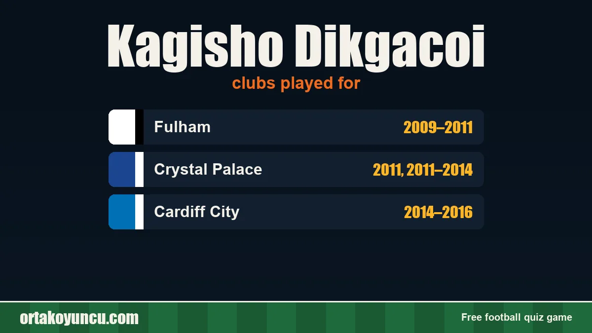 Kagisho Dikgacoi: clubs and years