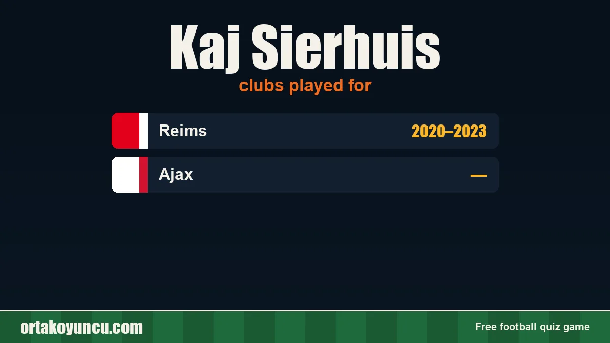 Kaj Sierhuis: clubs and years