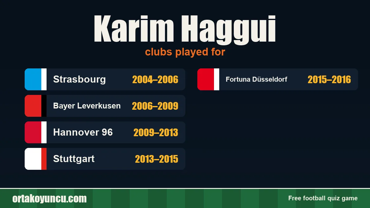 Karim Haggui: clubs and years