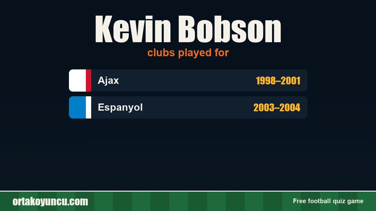 Kevin Bobson: clubs and years