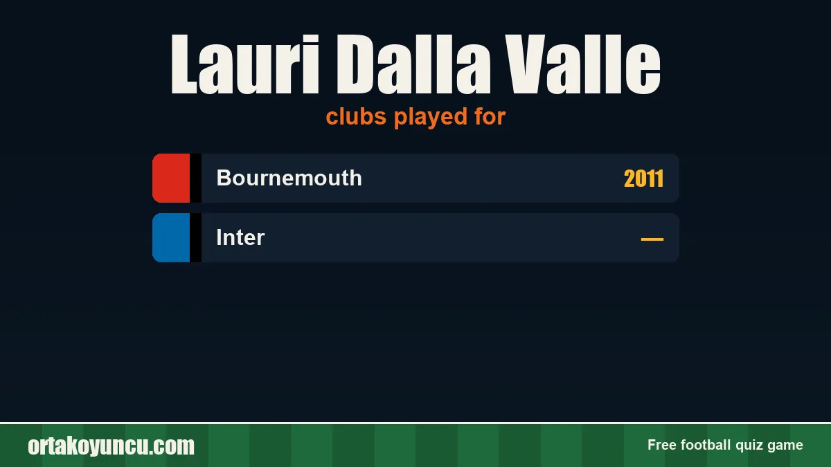 Lauri Dalla Valle: clubs and years