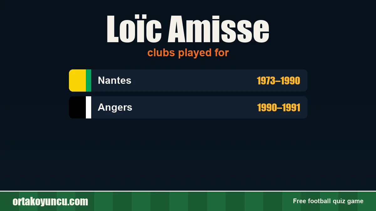 Loïc Amisse: clubs and years