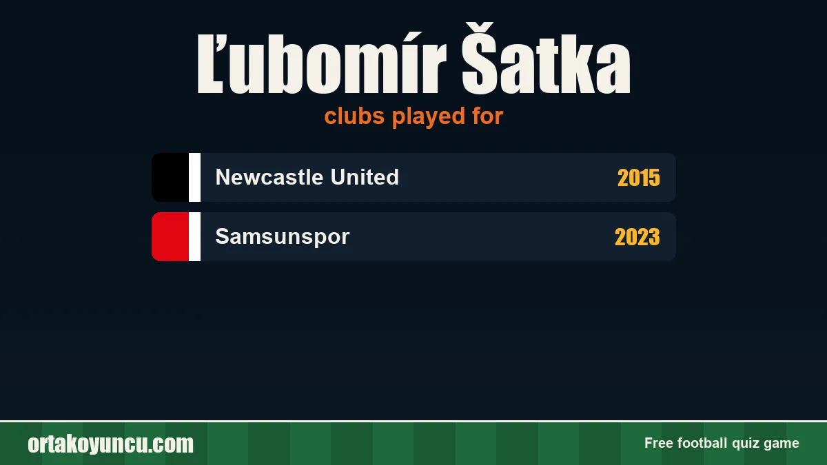 Ľubomír Šatka: clubs and years