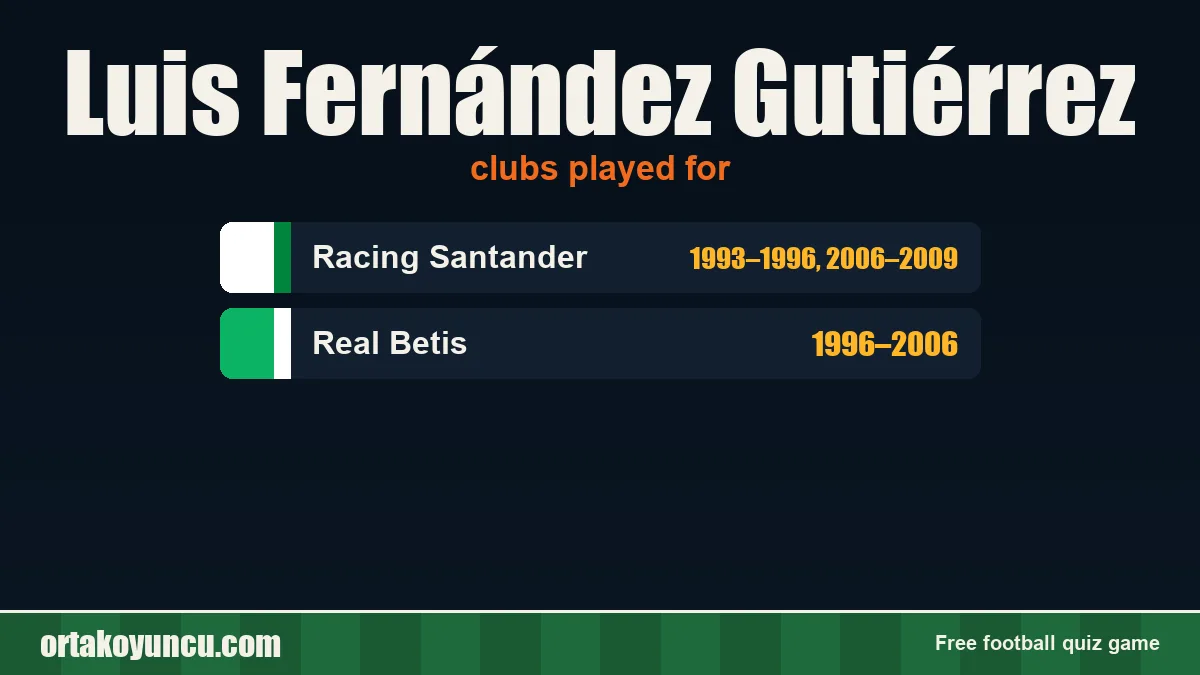 Luis Fernández Gutiérrez: clubs and years