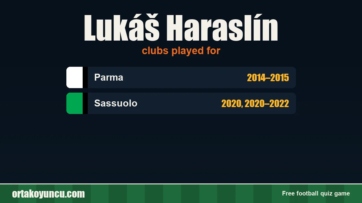 Lukáš Haraslín: clubs and years