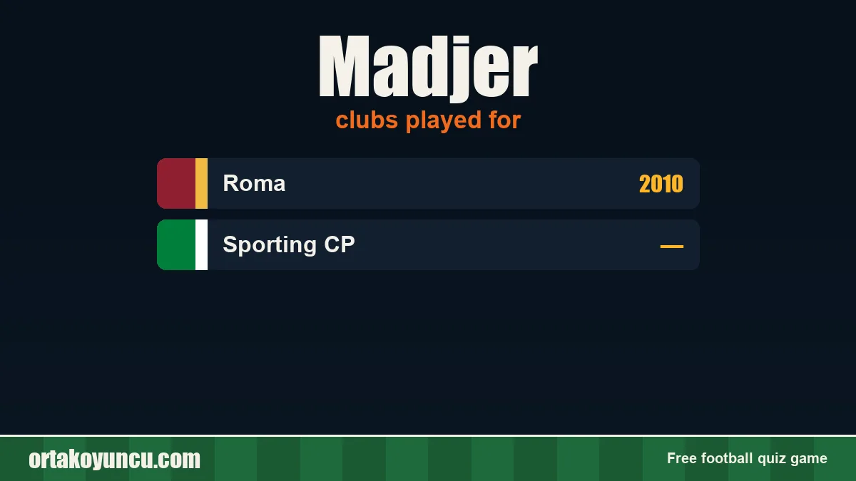 Madjer: clubs and years