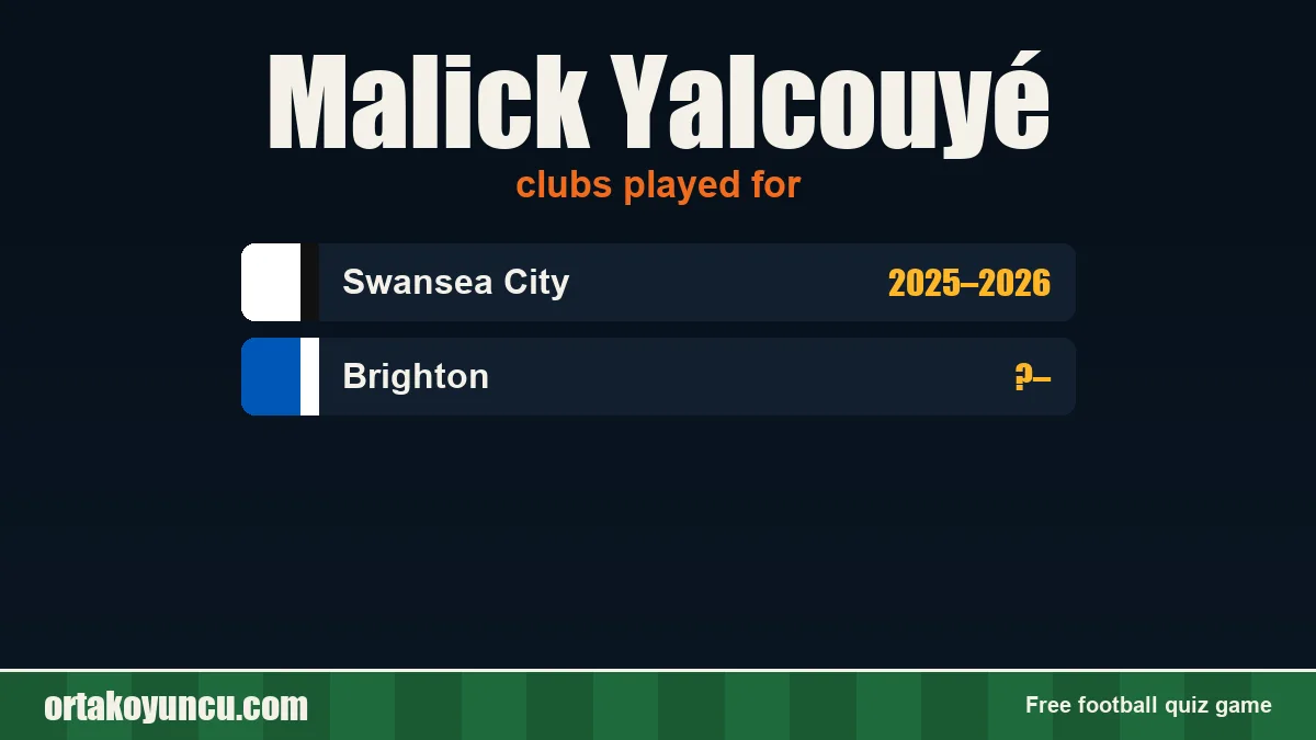 Malick Yalcouyé: clubs and years