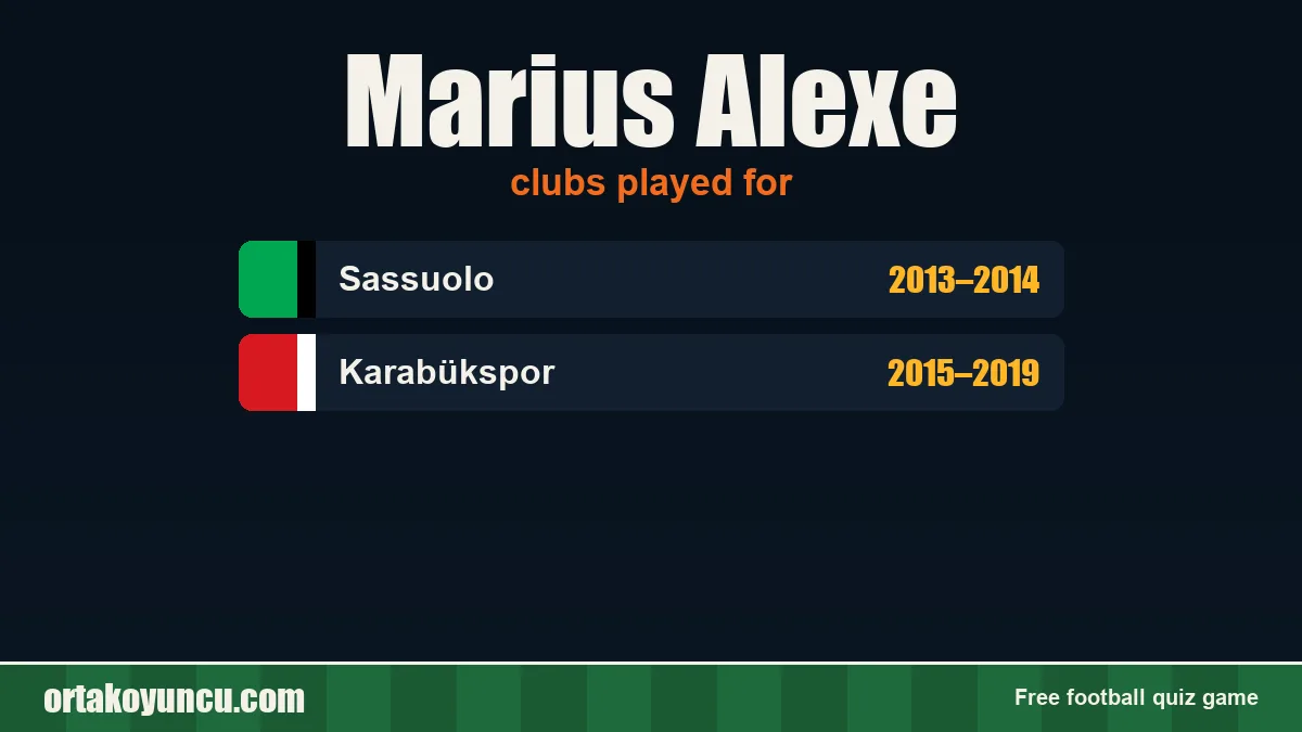 Marius Alexe: clubs and years