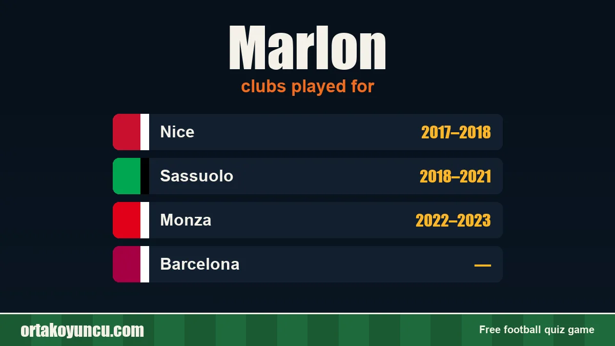 Marlon: clubs and years