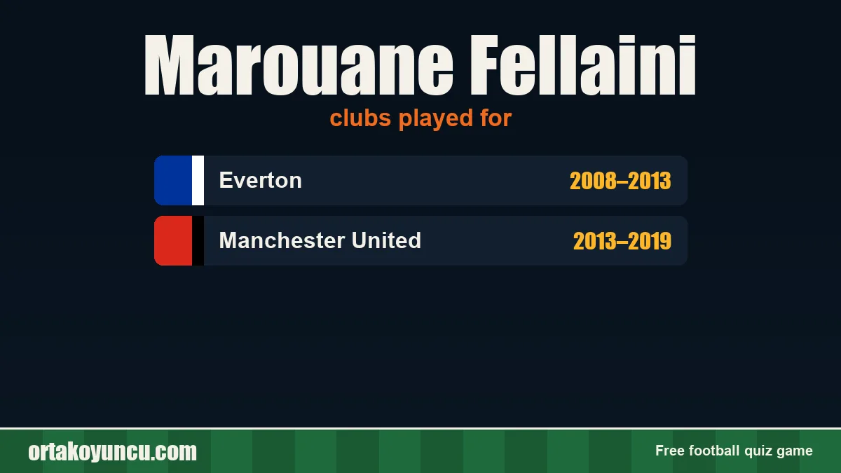 Marouane Fellaini: clubs and years
