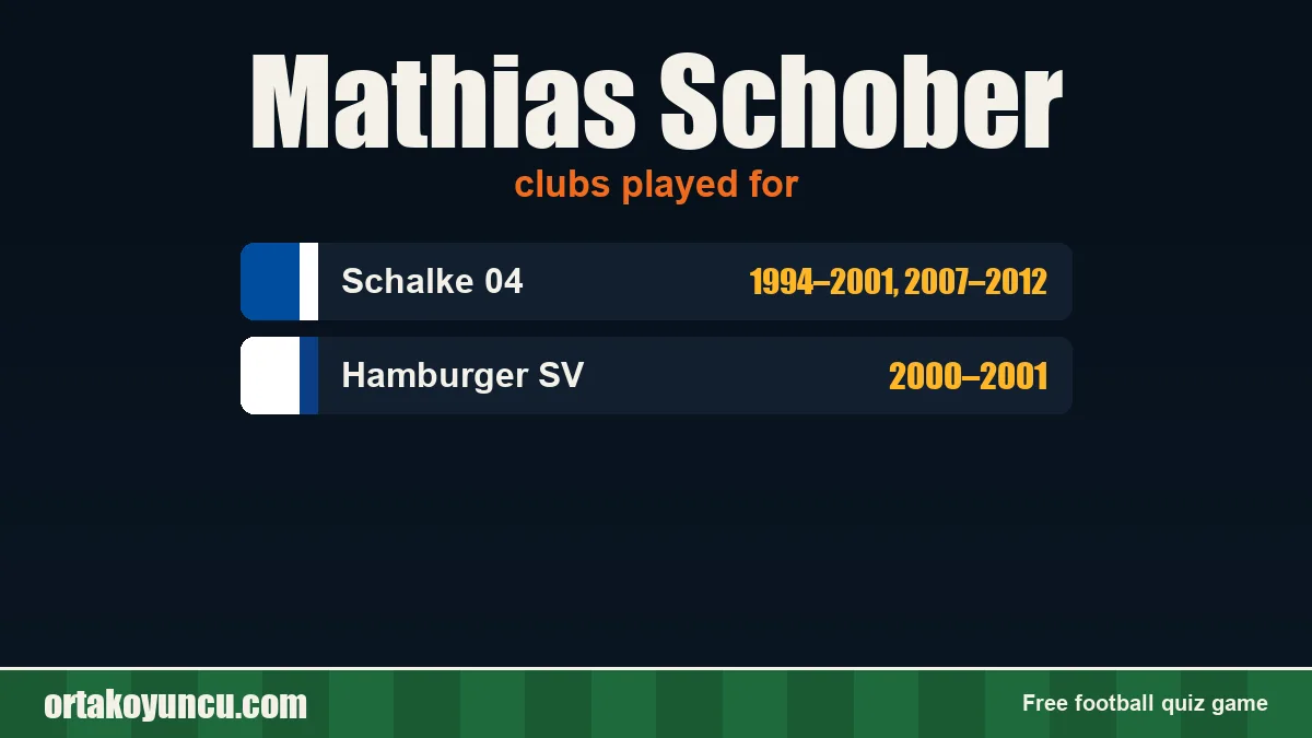 Mathias Schober: clubs and years