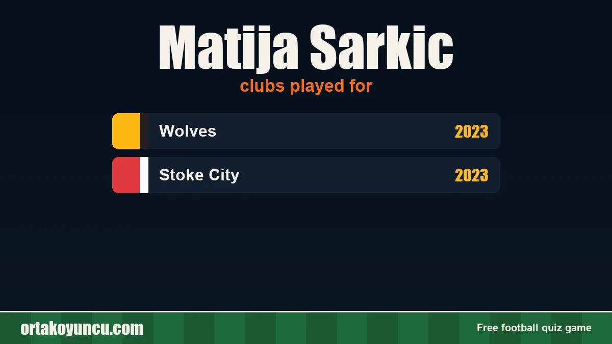 Matija Sarkic: clubs and years