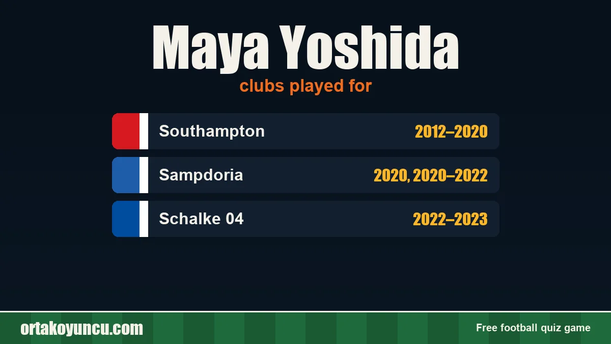 Maya Yoshida: clubs and years