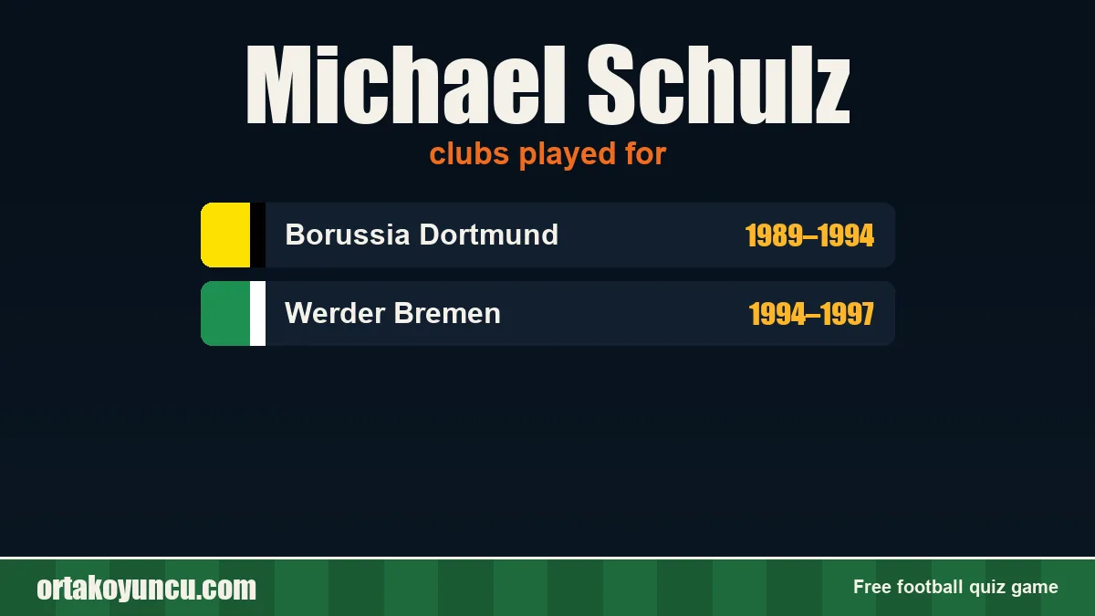 Michael Schulz: clubs and years