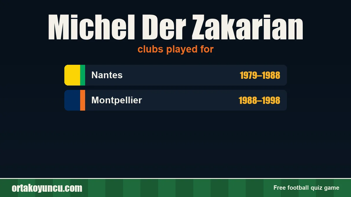 Michel Der Zakarian: clubs and years