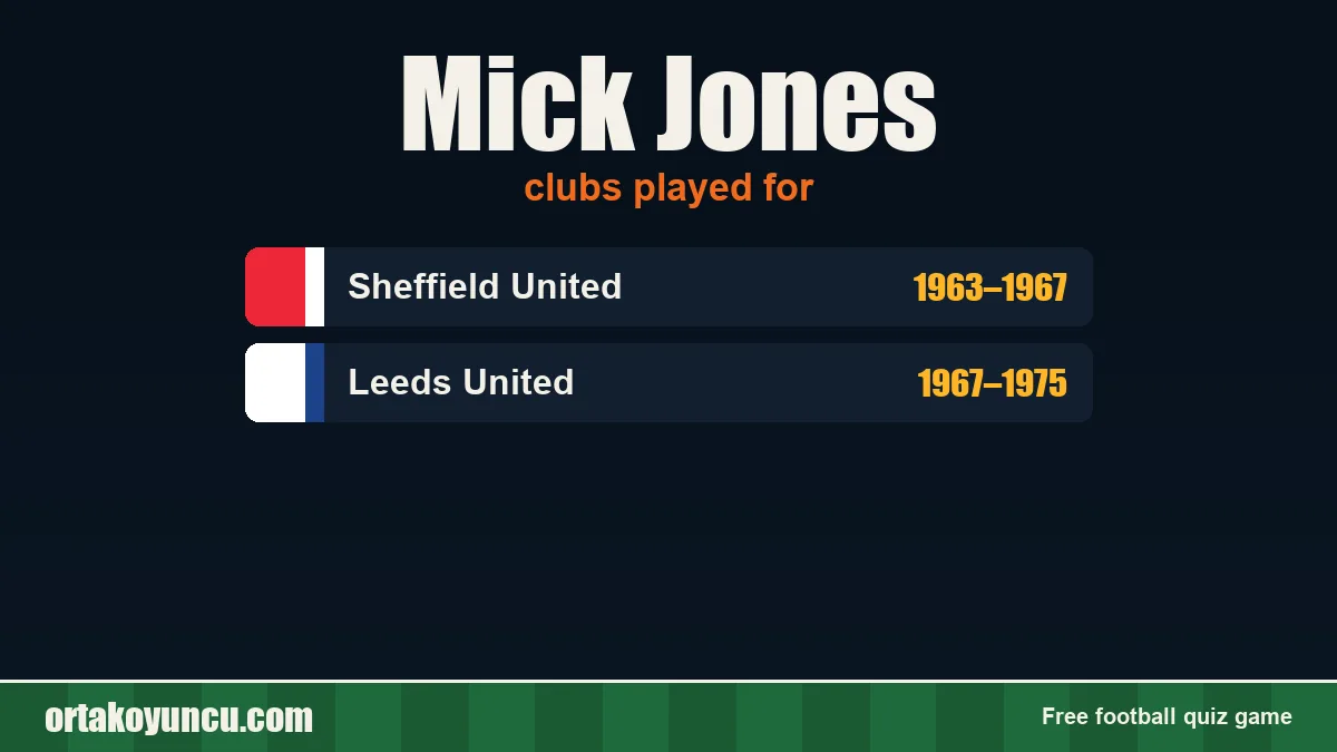 Mick Jones: clubs and years