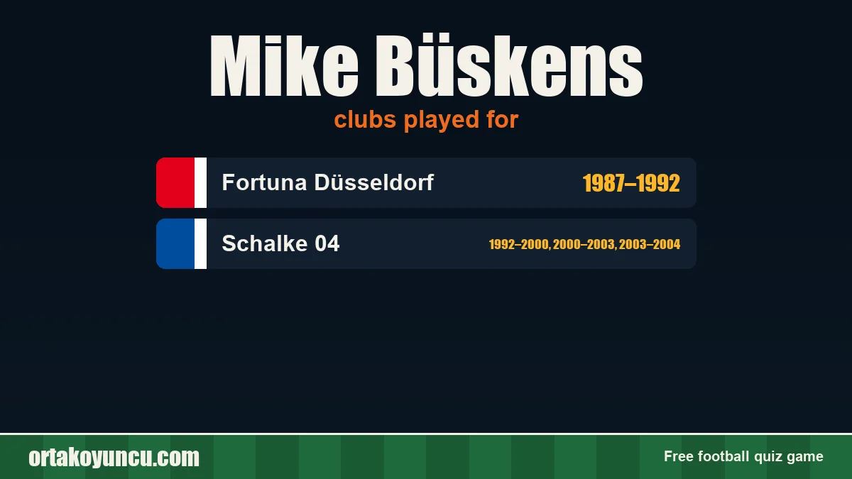 Mike Büskens: clubs and years