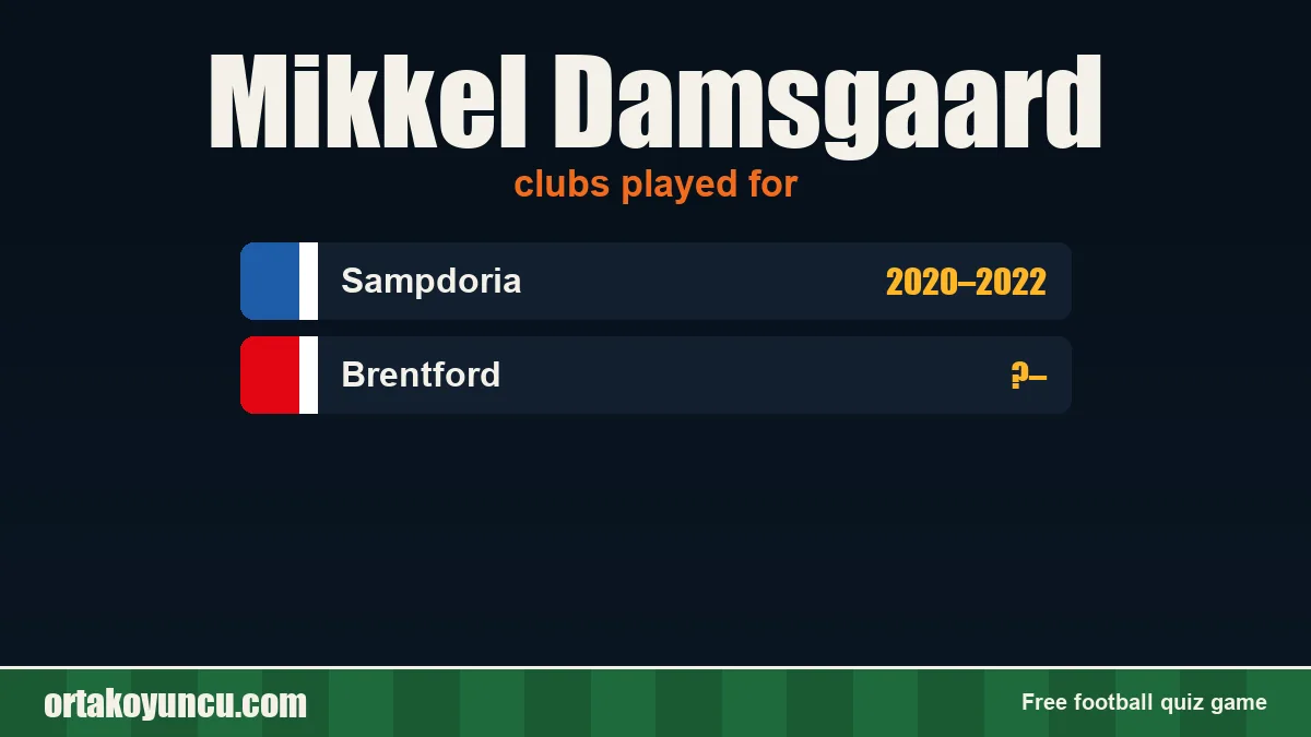Mikkel Damsgaard: clubs and years