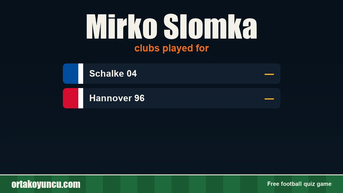 Mirko Slomka: clubs and years