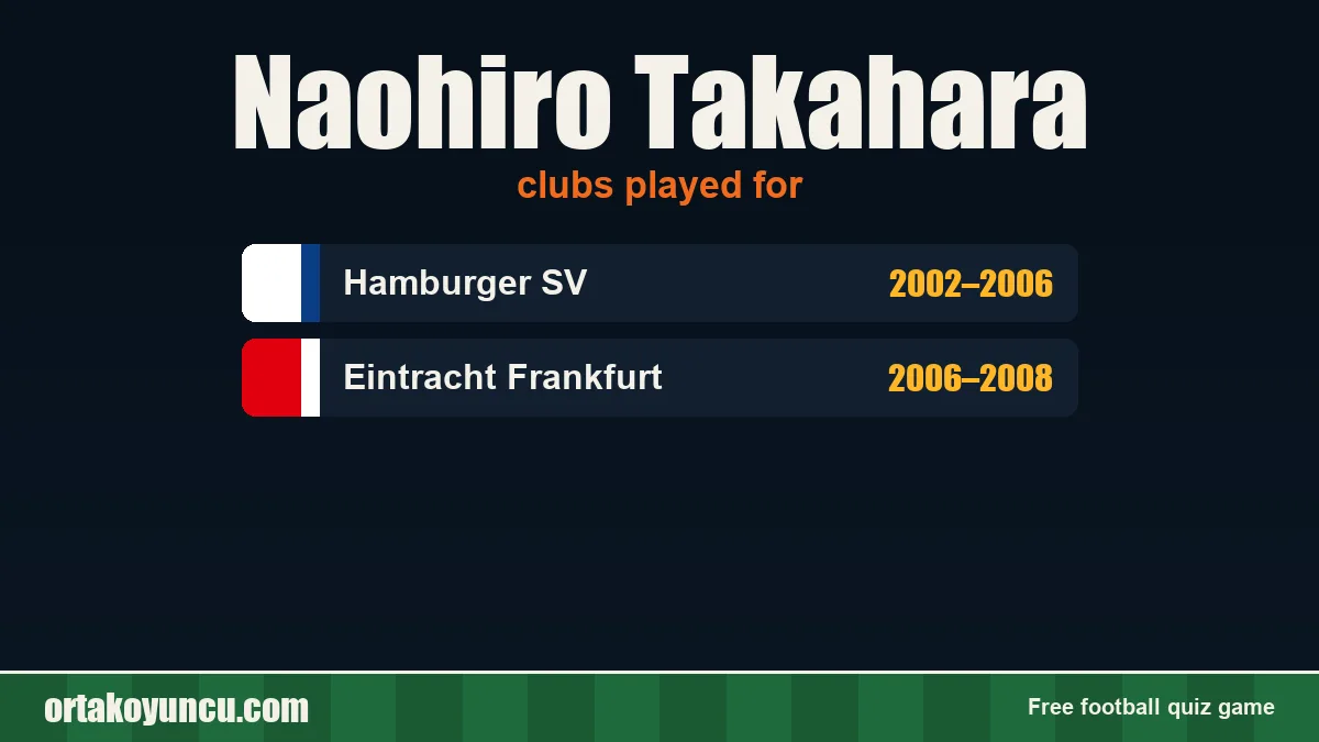 Naohiro Takahara: clubs and years