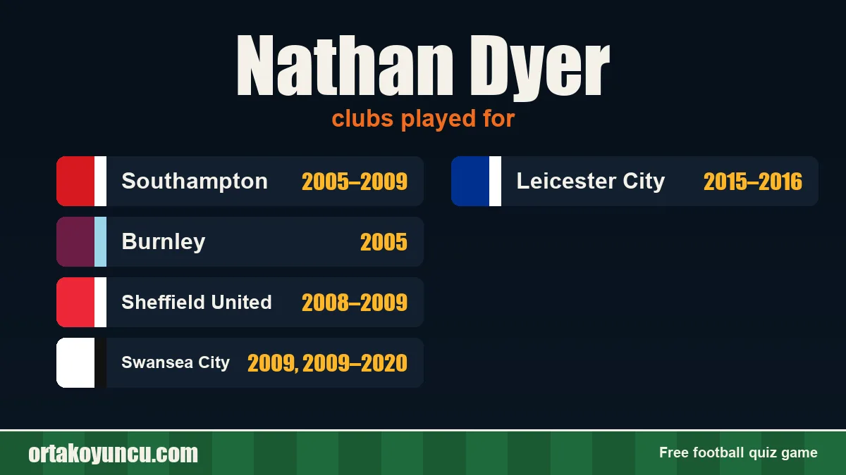 Nathan Dyer: clubs and years