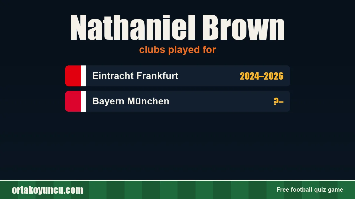 Nathaniel Brown: clubs and years