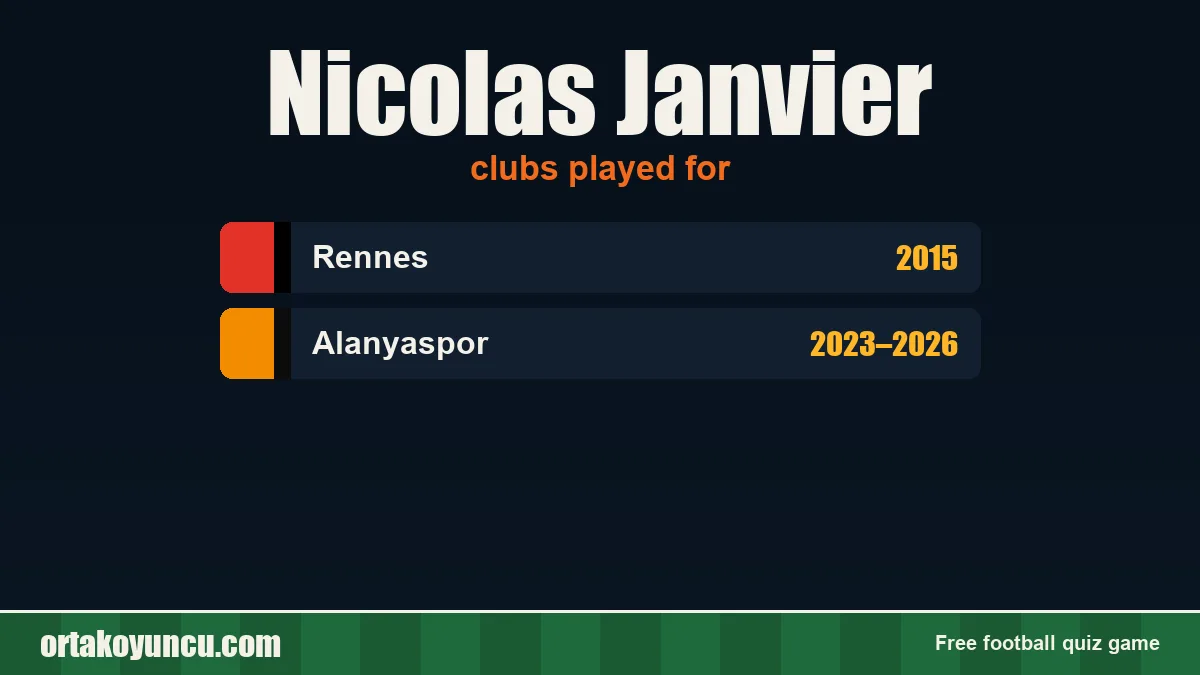 Nicolas Janvier: clubs and years