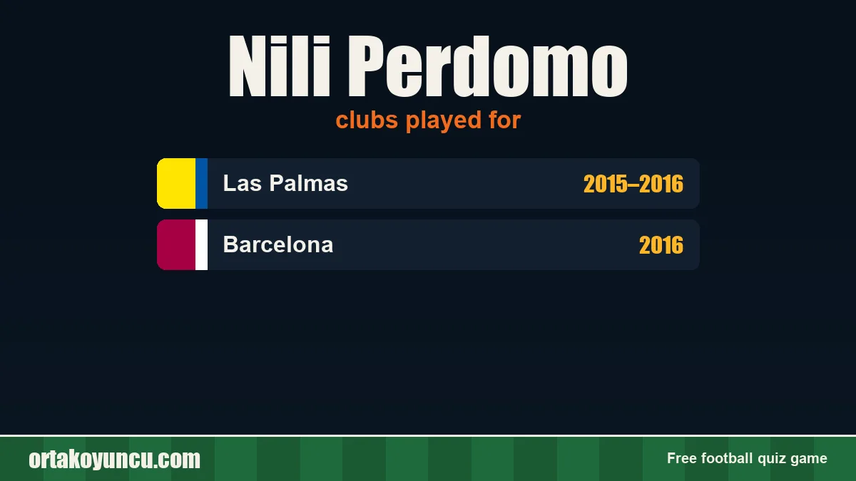 Nili Perdomo: clubs and years